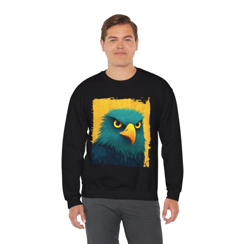 Bold Eagle Graphic Sweatshirt, Unisex Pullover, Edgy Gift for Nature Lovers, Perfect for Fall Outings, Casual Wear, Animal Lover Apparel - Image 9
