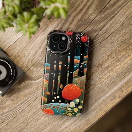Artistic Magnetic Phone Case, Floral Phone Cover, Unique Phone Accessory, Colorful Protective Case, Gift for All Occasions