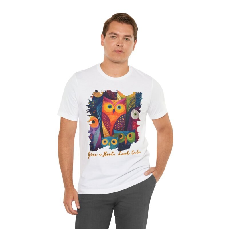 Cute Owl Graphic Tee for Nature Lovers, Cute Animal Shirt, Gift for Her, Nature-Inspired Fashion, Casual Wear - Image 7